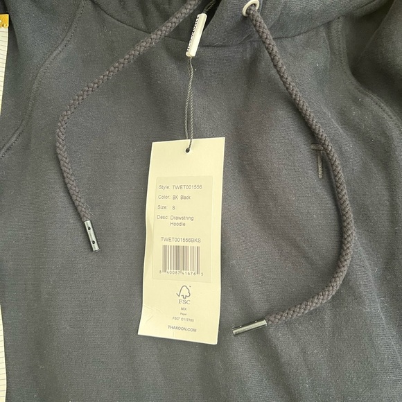 NWT Thakoon Drawstring Hoodie with panels to the sides, relaxed fit so soft - Picture 8 of 9